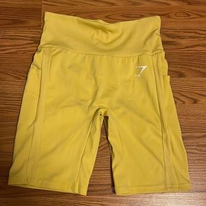 Gymshark yellow shorts